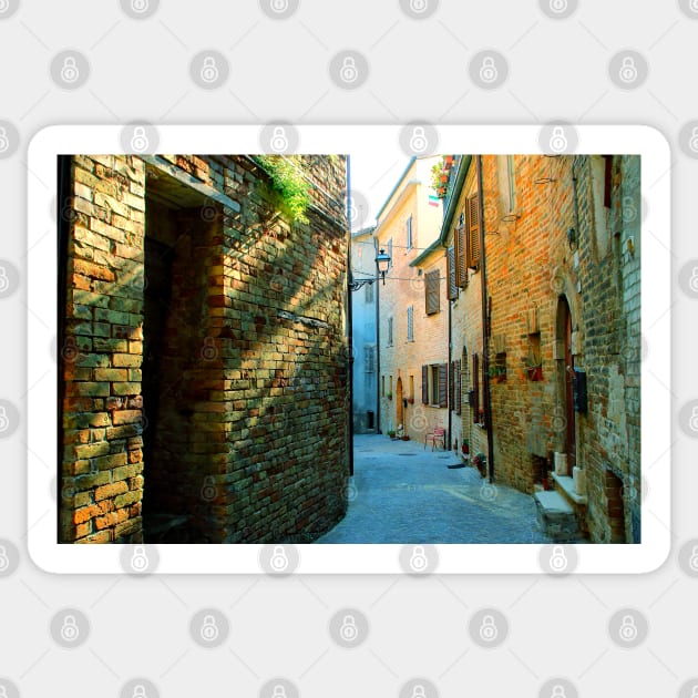 Streets of Castignano Sticker by KristinaDrozd